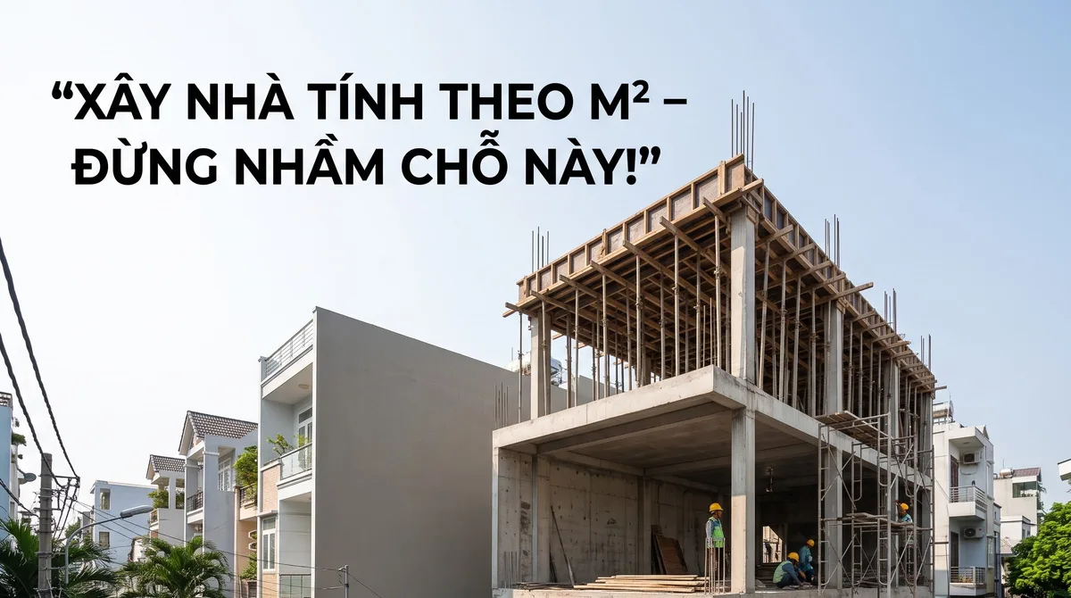 Xây nhà tính theo m²: đừng nhầm chỗ này kẻo lệch cả trăm triệu